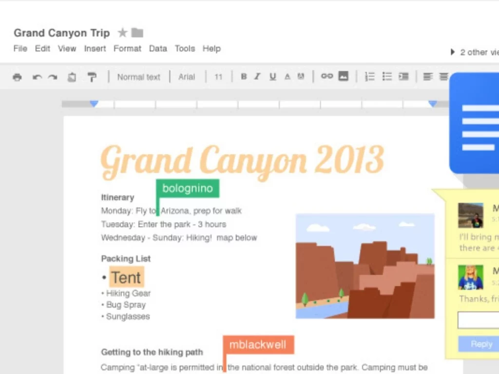 Google Docs - Writing Tools