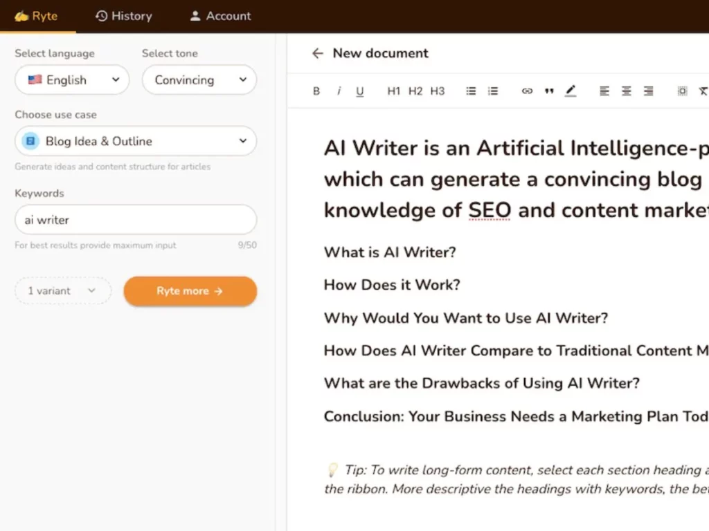 Rytr - Writing Tools